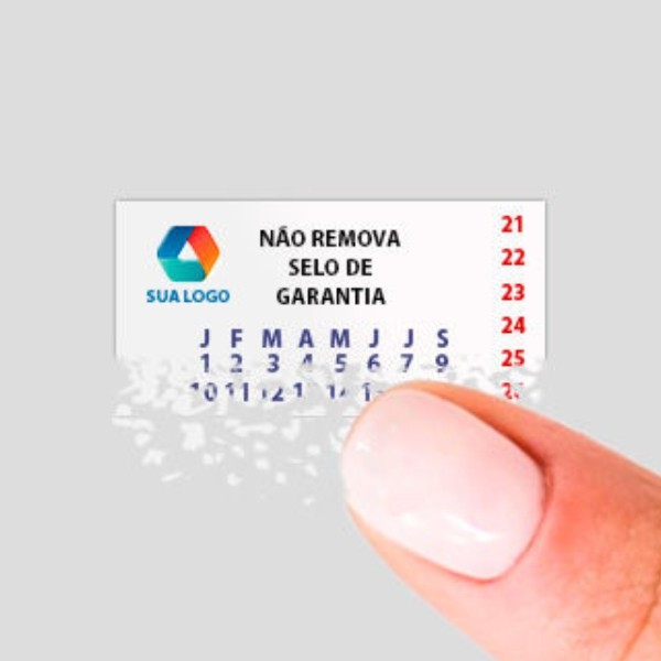 Adesivo Lacre Segurança Casca de Ovo - Cartela
