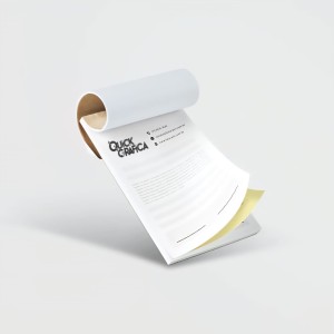 Blocos com 2 vias Papel Comum 75g 7,5x10,5cm 1x0 - Preto e Branco Frente / Verso sem impressão  Bloco c/ 100 Folhas 2 vias