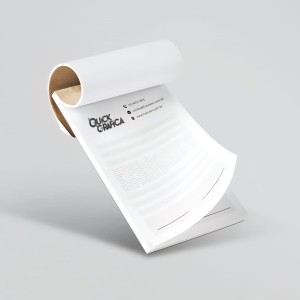 Blocos e Comandas Papel Comum 75g 7,5x10,5cm 1x0 - Preto e Branco Frente / Verso sem impressão  Bloco c/ 50 unidades 1 via