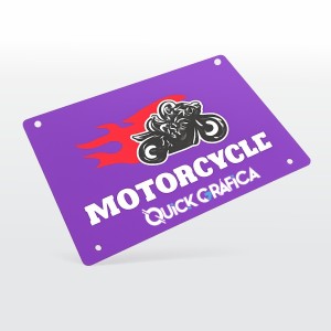 Cobre Placa - Moto PVC 0,50mm 20,5x17,5cm 4x0 - Colorido Frente / Verso sem impressão  Corte especial com 4 furos. 