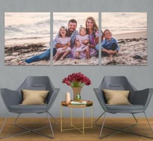 Quadro Decorativo Tela em Canvas - Kit 3 Telas - Envie sua Foto Tela em Tecido Canvas Escolha seu kit Impressão com Qualidade Fotográfica  Moldura interna de madeira Envie sua Foto