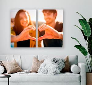 Quadro Decorativo Tela em Canvas - Kit 2 Telas - Envie sua Foto Tela em Tecido Canvas Escolha seu kit Impressão com Qualidade Fotográfica  Moldura interna de madeira Envie sua Foto