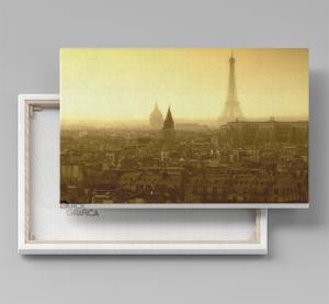 Quadro Decorativo Tela em Canvas - TORRE EIFFEL 15 Tela em Tecido Canvas Paisagem - Horizontal Impressão com Qualidade Fotográfica  Moldura interna de madeira 